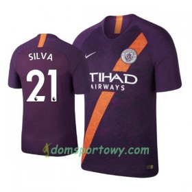 Koszulka Manchester City David Silva 21 Trzeci Koszulki Piłkarskie 2018-2019 Krótki Rękaw